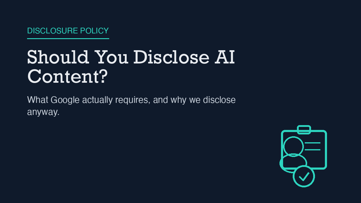 Should You Disclose AI-Drafted Content? Here’s Why We Do