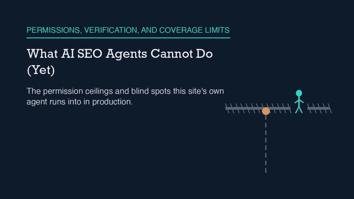 What AI SEO Agents Cannot Do (Yet)